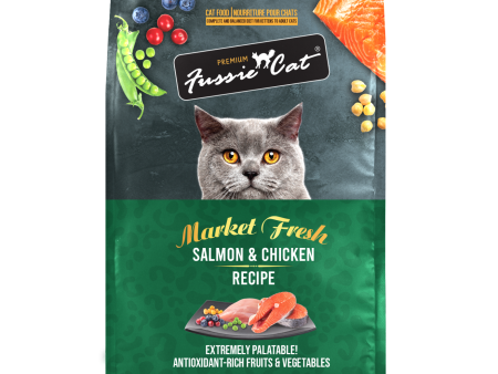 Fussie Cat Market Fresh Salmon & Chicken Recipe Grain-Free Dry Cat Food Online Hot Sale