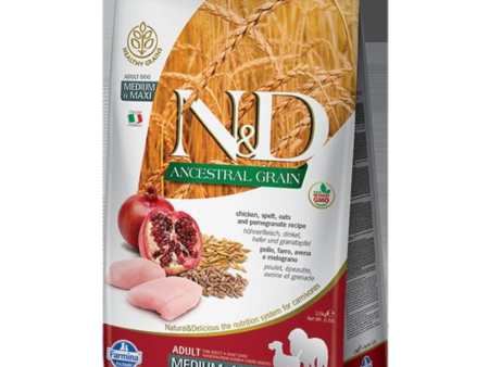 Farmina N&D Ancestral Grain Chicken & Pomegranate Medium & Maxi Adult Dog Food Fashion