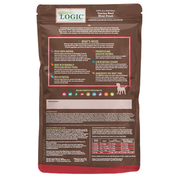 Nature s Logic Canine Beef Meal Feast Dry Dog Food 4.4 lb For Cheap