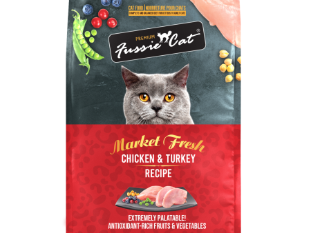 Fussie Cat Market Fresh Chicken & Turkey Recipe Grain-Free Dry Cat Food Online Hot Sale