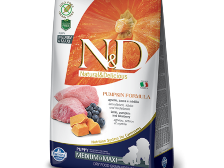 Farmina N&D Pumpkin Lamb & Blueberry Medium & Maxi Puppy Dry Dog Food Online