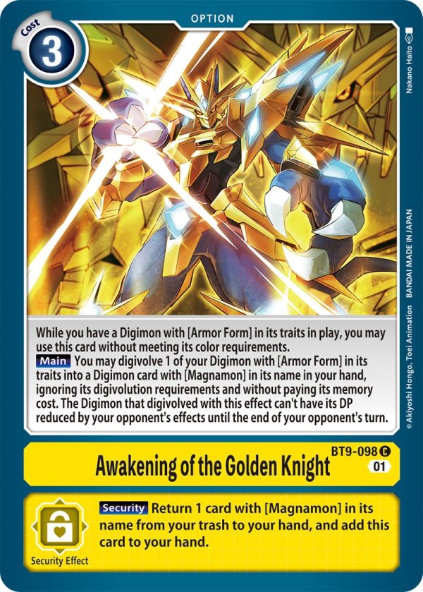 Awakening of the Golden Knight [BT9-098] [X Record] Online