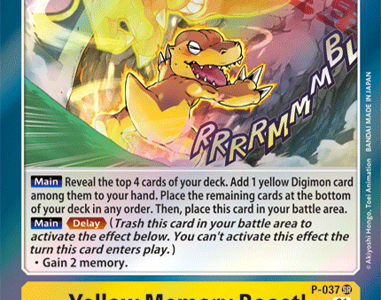 Yellow Memory Boost! [P-037] [Promotional Cards] Online Hot Sale