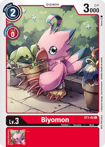 Biyomon [ST1-02] (Official Tournament Pack Vol.3) [Starter Deck: Gaia Red Promos] Online Hot Sale