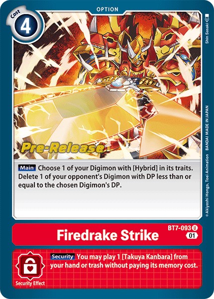 Firedrake Strike [BT7-093] [Next Adventure Pre-Release Cards] Sale