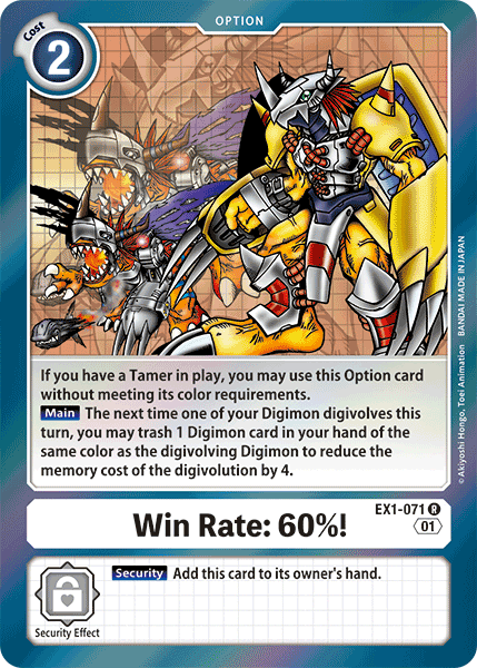 Win Rate: 60%! [EX1-071] [Classic Collection] Online Hot Sale