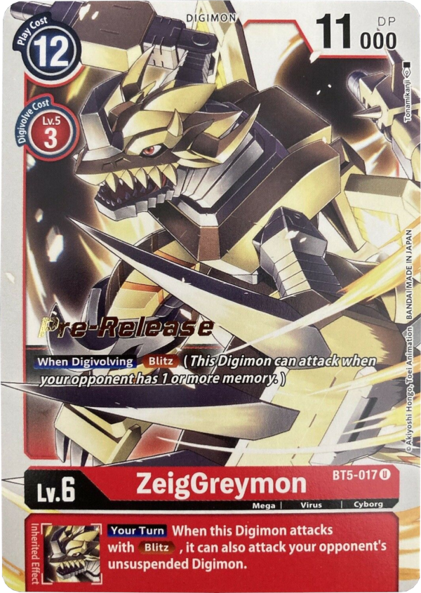 ZeigGreymon [BT5-017] [Battle of Omni Pre-Release Promos] Fashion